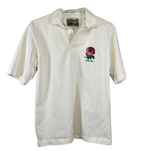Cotton Traders Size Large Mens England Rugby Polo Pullover